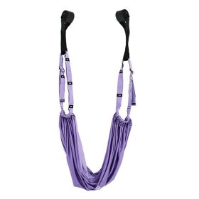 1pc Multifunctional Adjustable Yoga Strap For Stretching; Home Fitness Accessories (Color: purple)